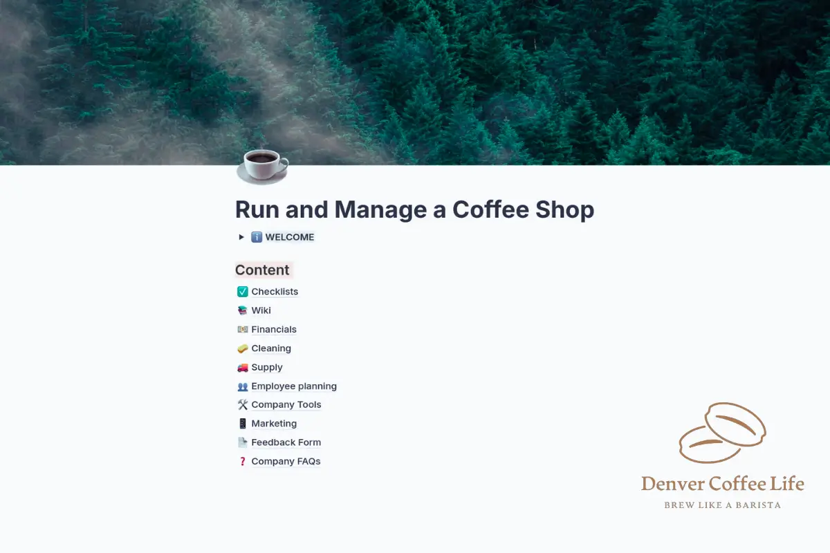 RUN AND MANAGE COFFEE SHOP