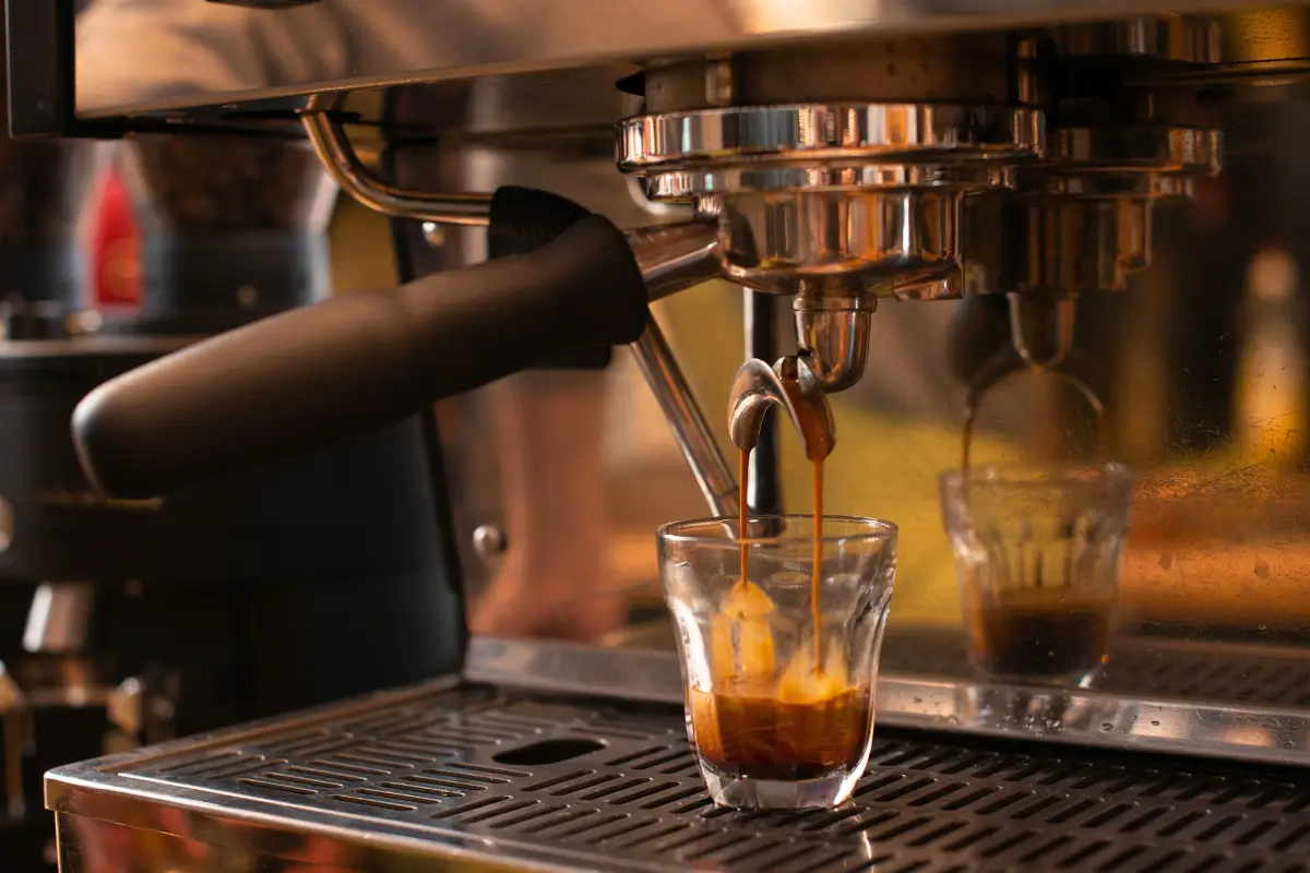 espresso machine with espresso cup