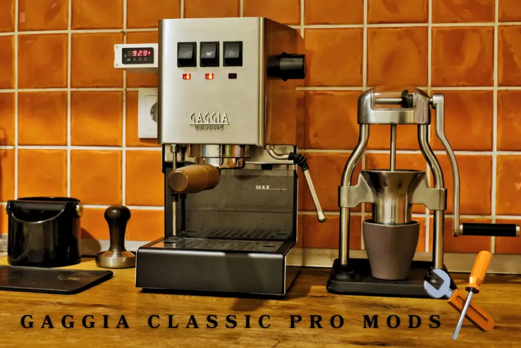 a coffee machine on a counter is Gaggia Classic Pro Upgrades And Mods process