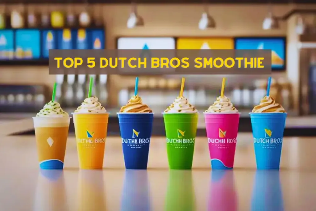 a row of colorful top 5 Dutch Bros Smoothie