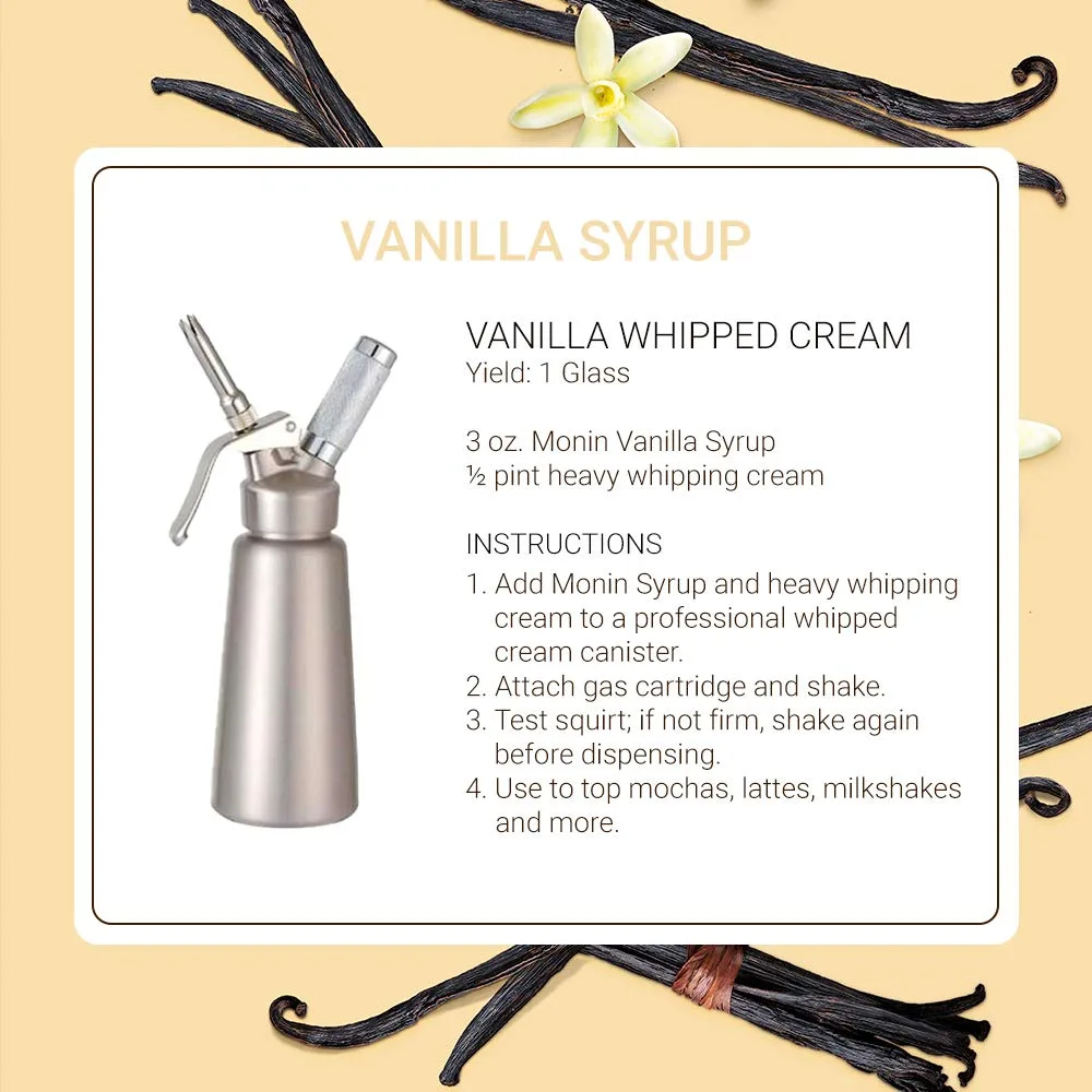 Monin - Vanilla Syrup, Versatile Flavor, Great for Coffee, Shakes, and Cocktails, Gluten-Free, Non-GMO (750 ml)