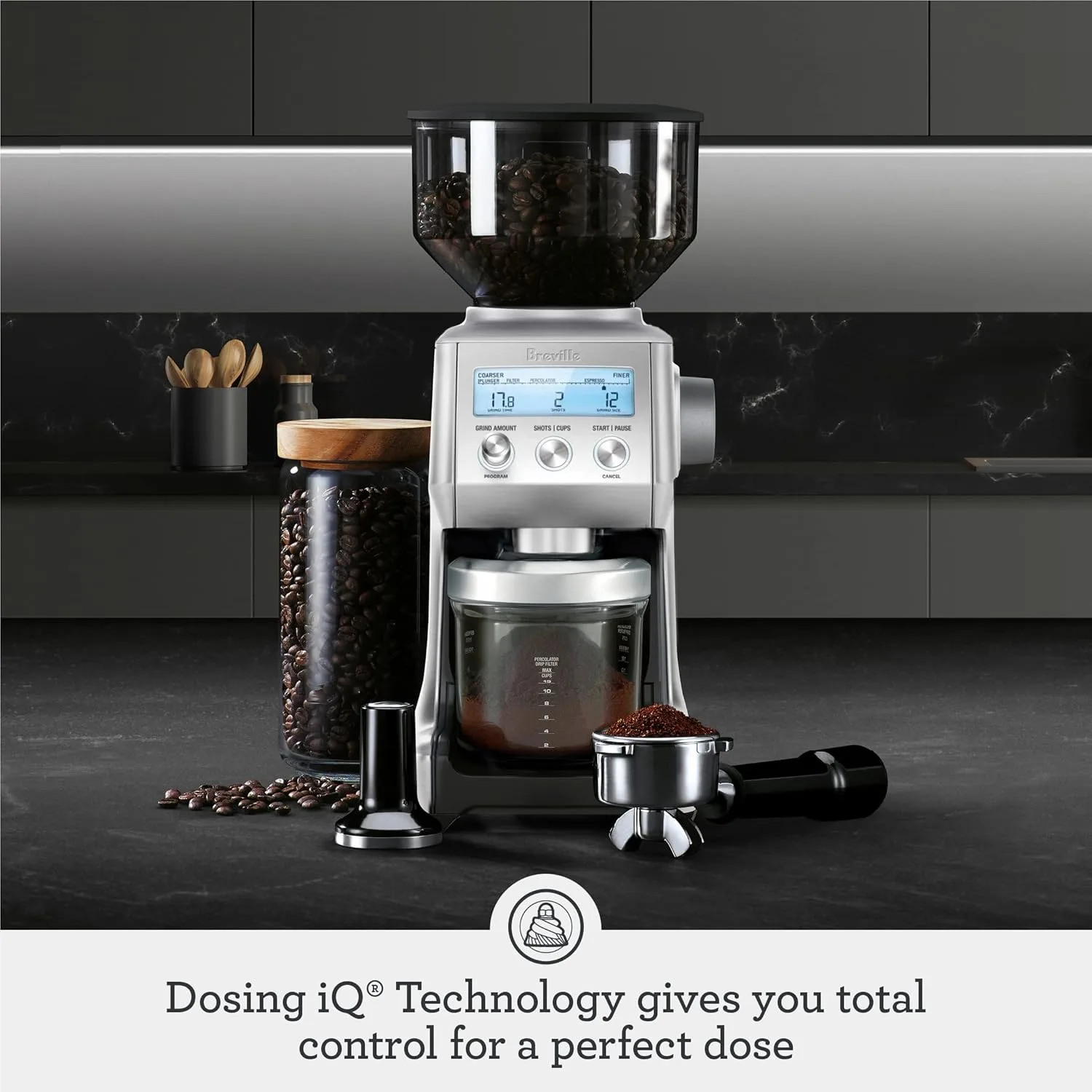 
Breville Smart Grinder Pro Coffee Mill, One Size, Brushed Stainless Steel