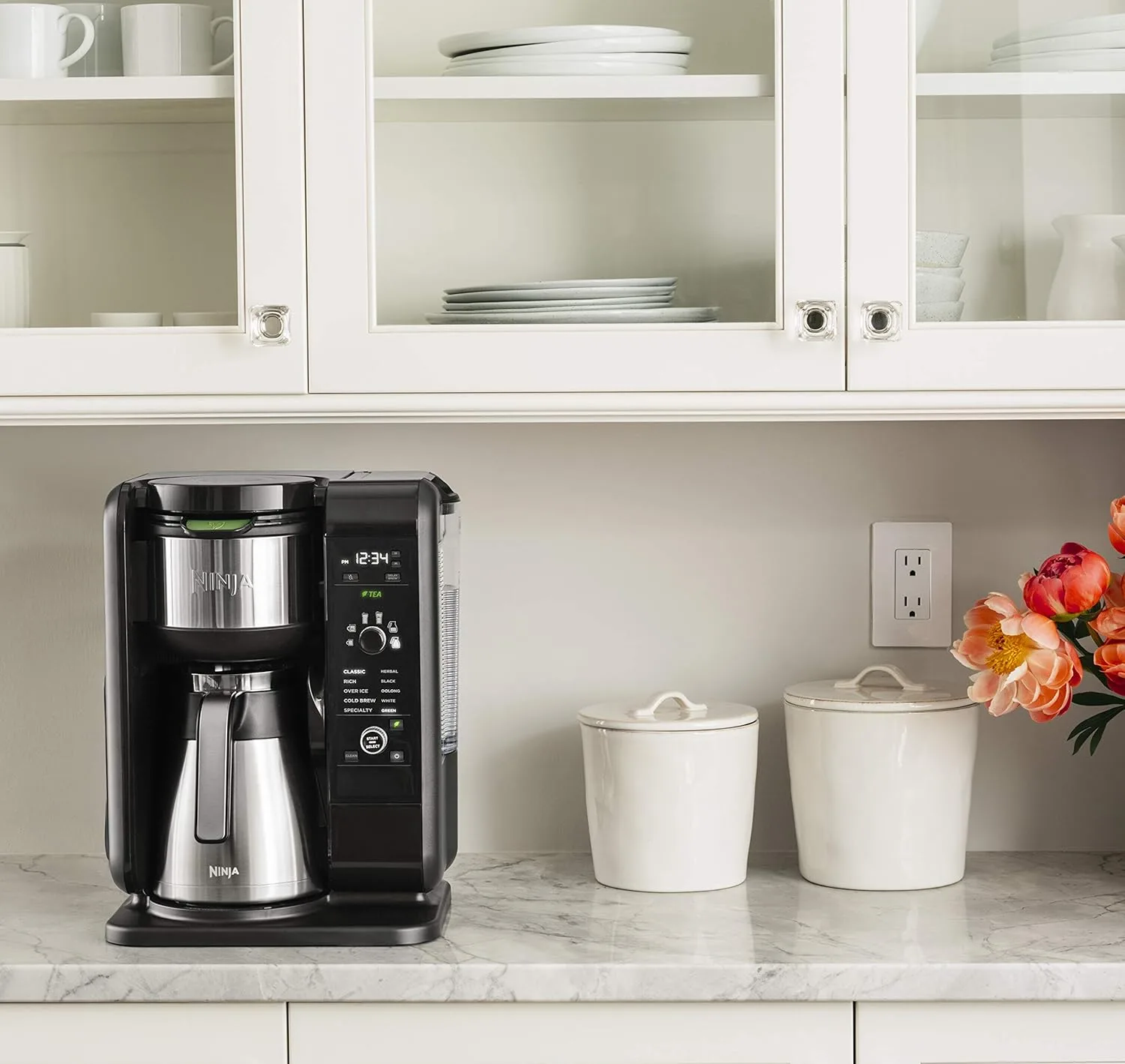 Ninja Hot and Cold Brewed System, Tea & Coffee Maker, with Auto-iQ, 6 Sizes, 5 Styles, 5 Tea Settings, 50 oz Thermal Carafe, Frother, Coffee & Tea